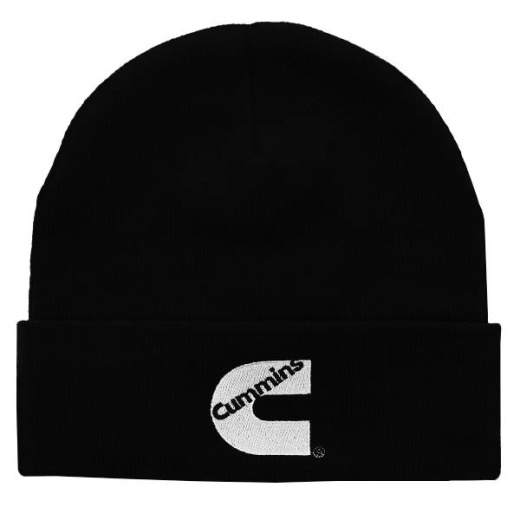 Cummins Winter Knit Beanie Hat - Black Watch Cap for Diesel Fans