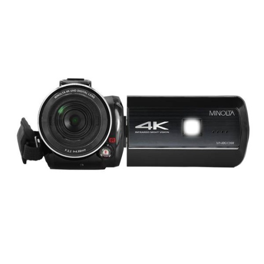 Minolta 4K Ultra HD 16X Digital Zoom IR Night Vision Video Camcorder
