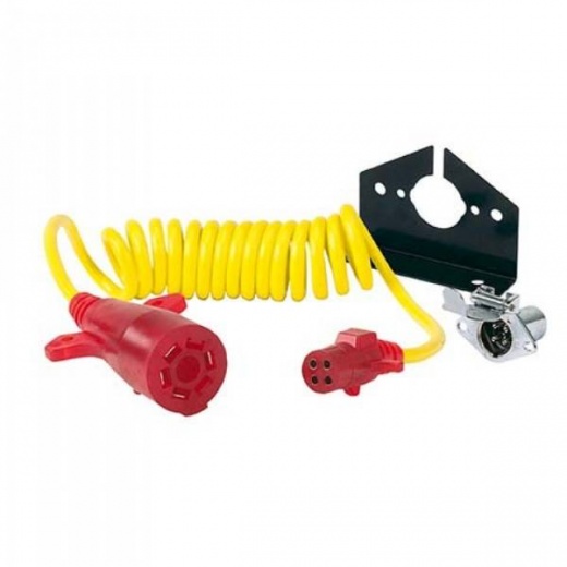 Hopkins Flex Coil Kit 7Rv Bld 4Rd - 7-Way Blade To 4-Way Round Adapter