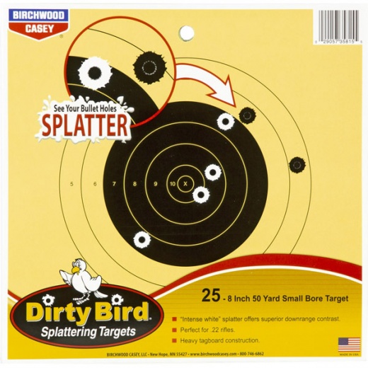 Birchwood Casey B/C Dirty Bird 50Yd Small Bore 25-8" Target