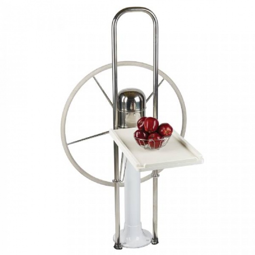 Edson Marine White Poly Fold Down Luncheon Table - 9-1/2Inch Guard 1Inch To