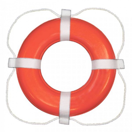 Taylor Made Foam Ring Buoy - 30Inch - Orange W/White Rope