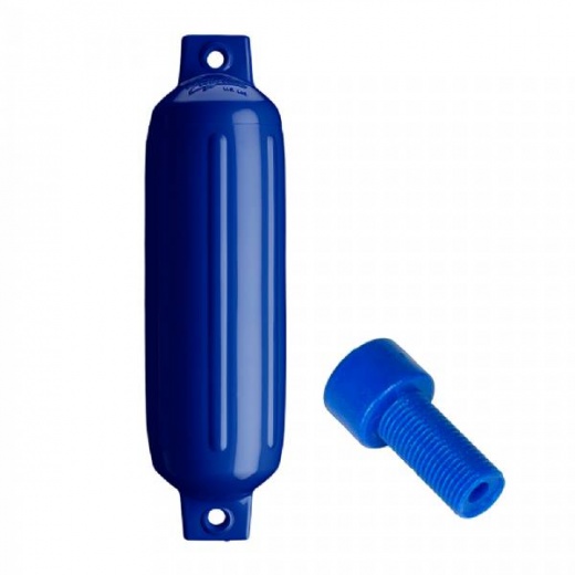 Polyform G-2 Twin Eye Fender 4.5Inch X 15.5Inch - Cobalt Blue W/Air Adapter