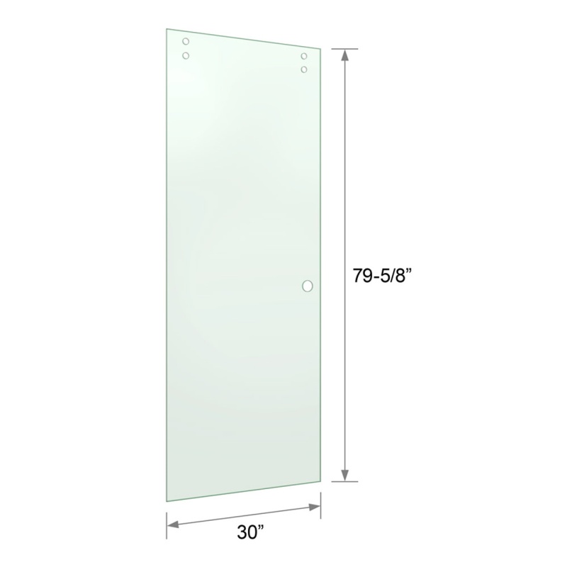 Clear Tempered Stock Sliding Glass Door Panel