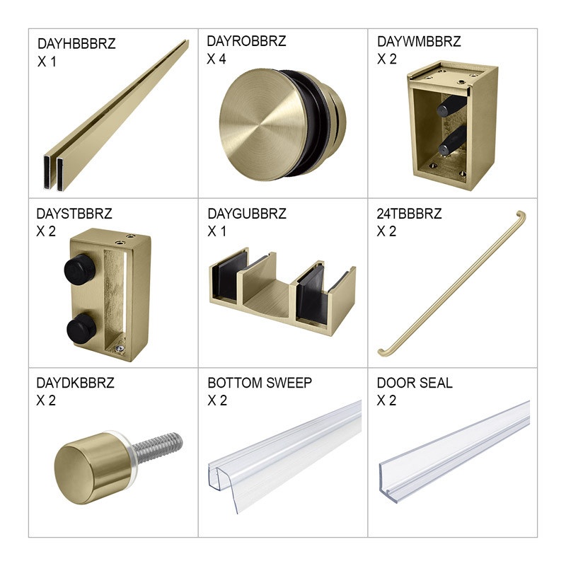 Glass Simple Daytona 180° Sliding Shower Door System