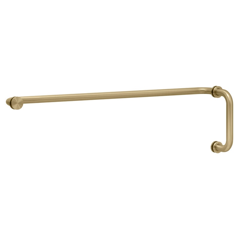Glass Simple 6" Pull Handle/24" Towel Bar Combo With Metal Washers