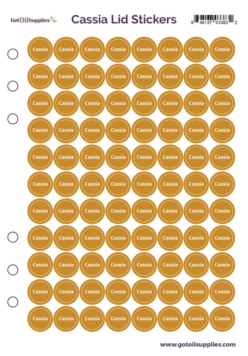 Cassia dōTerra Lid Stickers
