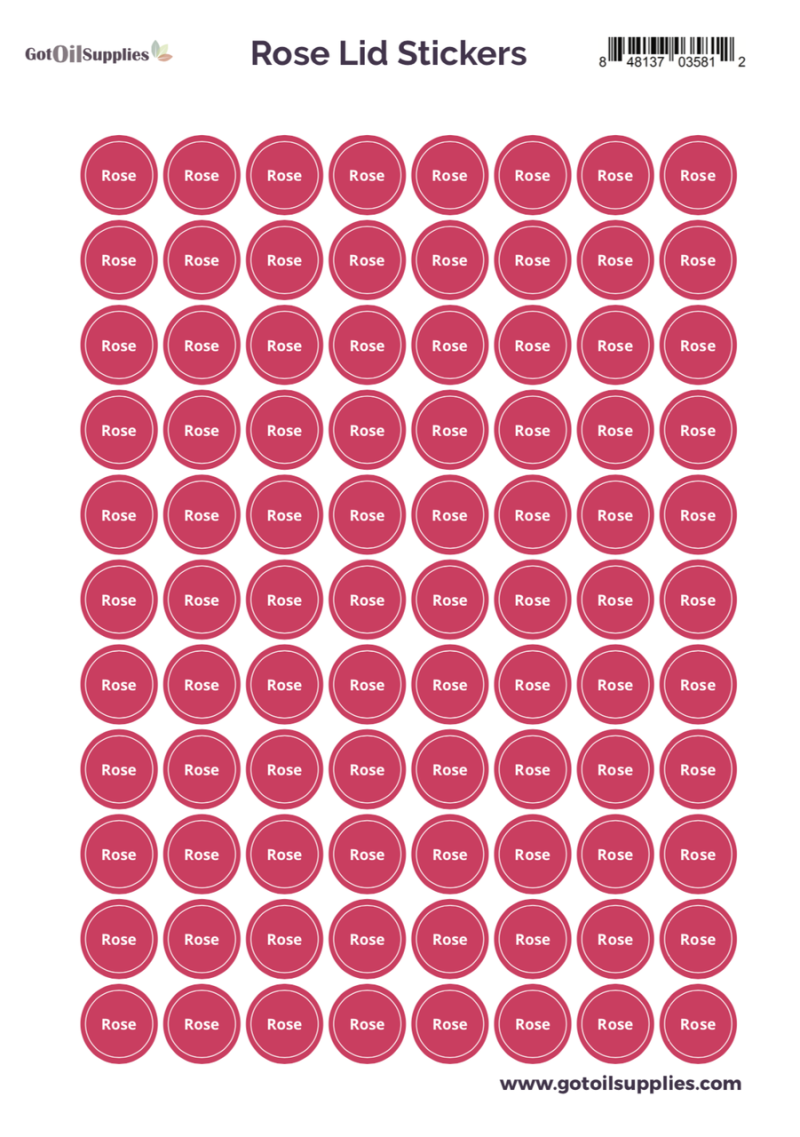 Rose Yl Lid Stickers