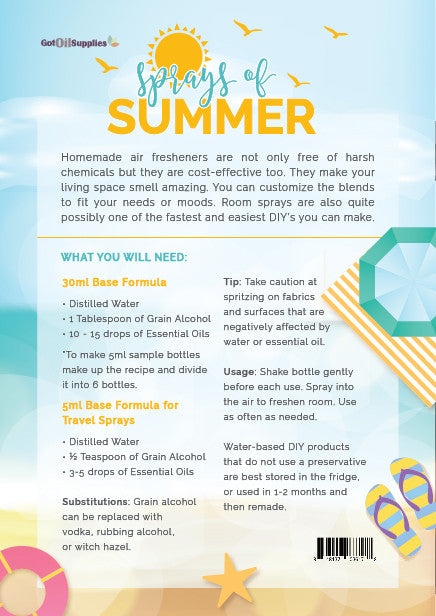 Sprays Of Summer Recipes (12 Sheets)