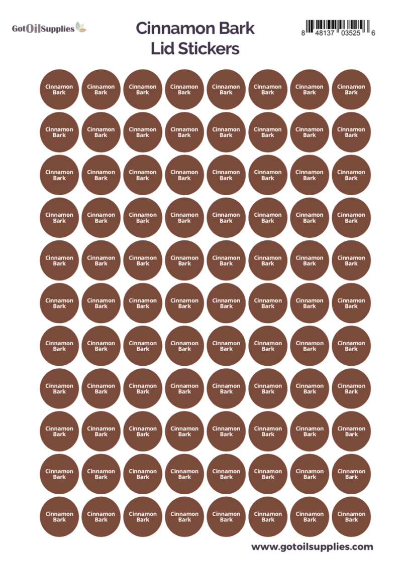 Cinnamon Bark YL Lid Stickers
