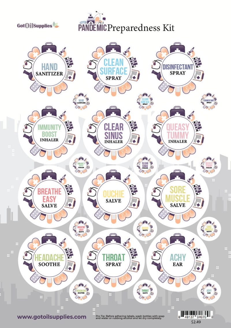 Pandemic Preparedness Kit Labels