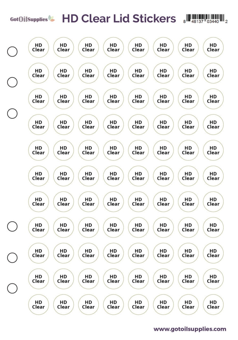 Hd Clear® dōTerra® Lid Stickers