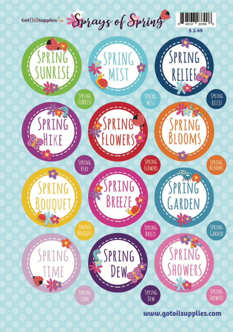 Sprays Of Spring Labels