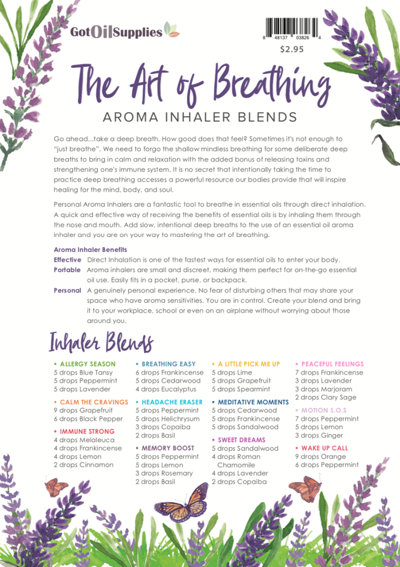 Aroma Inhaler Recipes (12 Sheets)