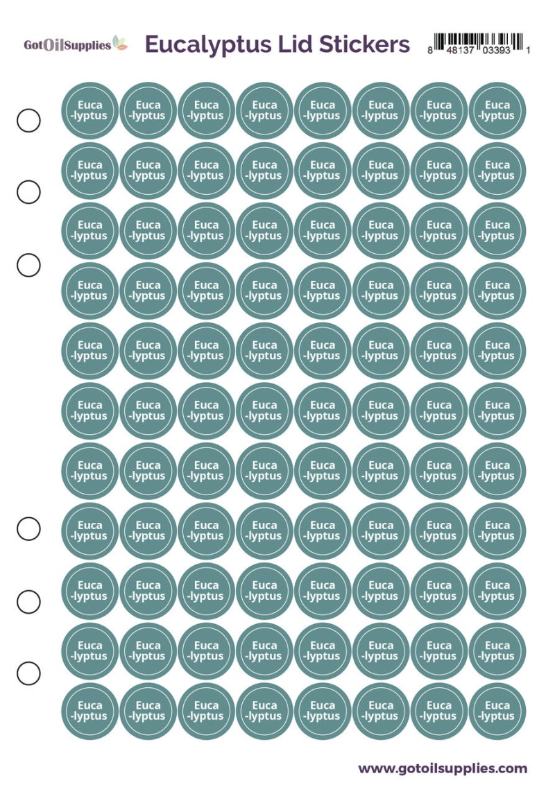 Eucalyptus dōTerra Lid Stickers