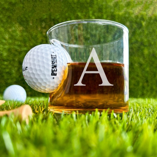 Personalized Golf Ball Lowball Whiskey Glass – A Gift Personalized