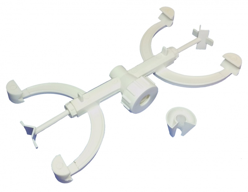 Gsc International Double Burette Clamp, FisherType, Polypropylene