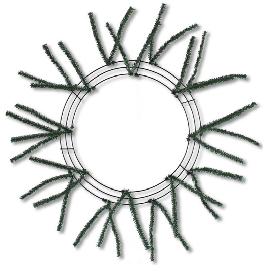 15" to 24" Elevated Wreath Work Form Base - Green