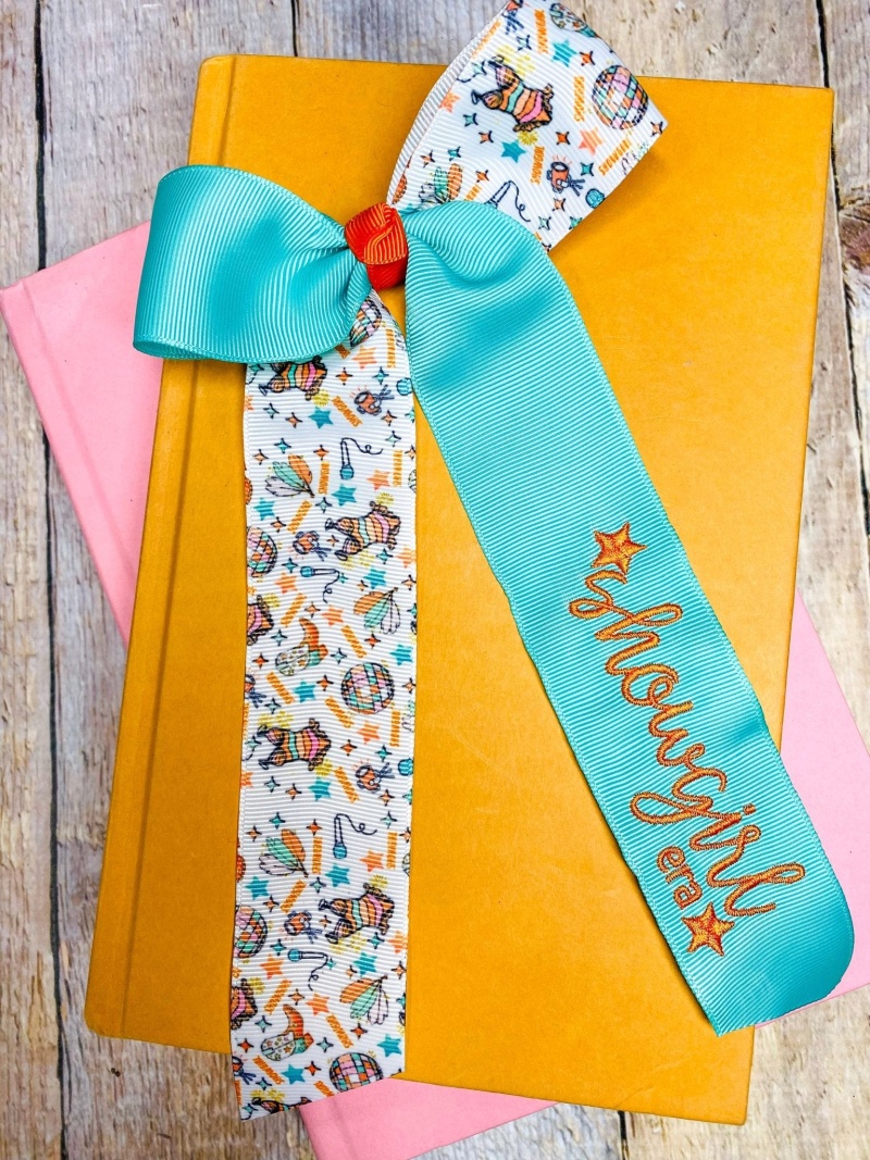 Showgirl Era Long Ribbon Hair Bow | Alligator Clip