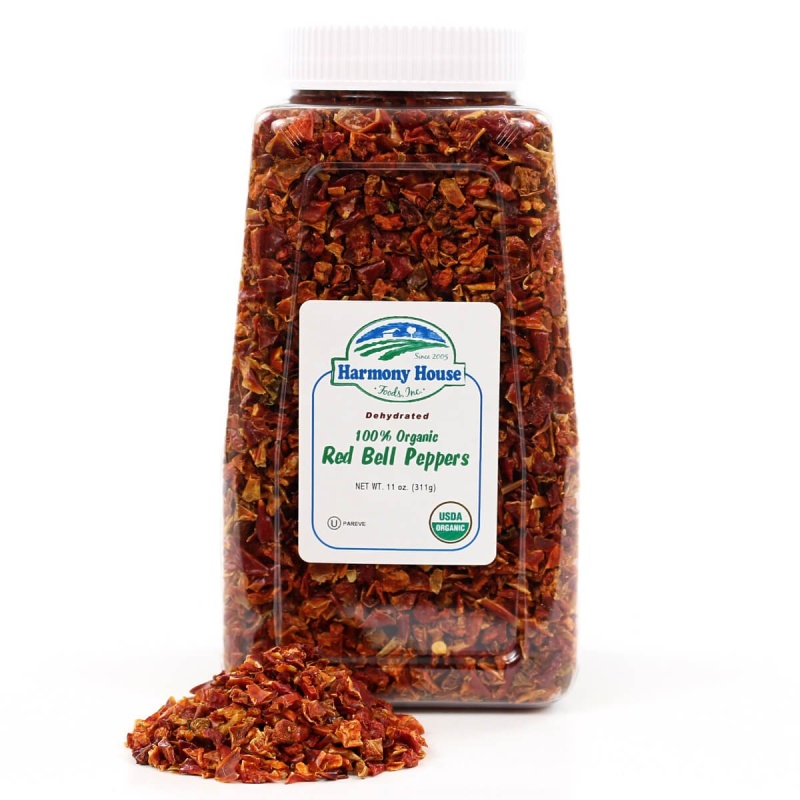 Dried Red Bell Peppers, Og (11 Oz)