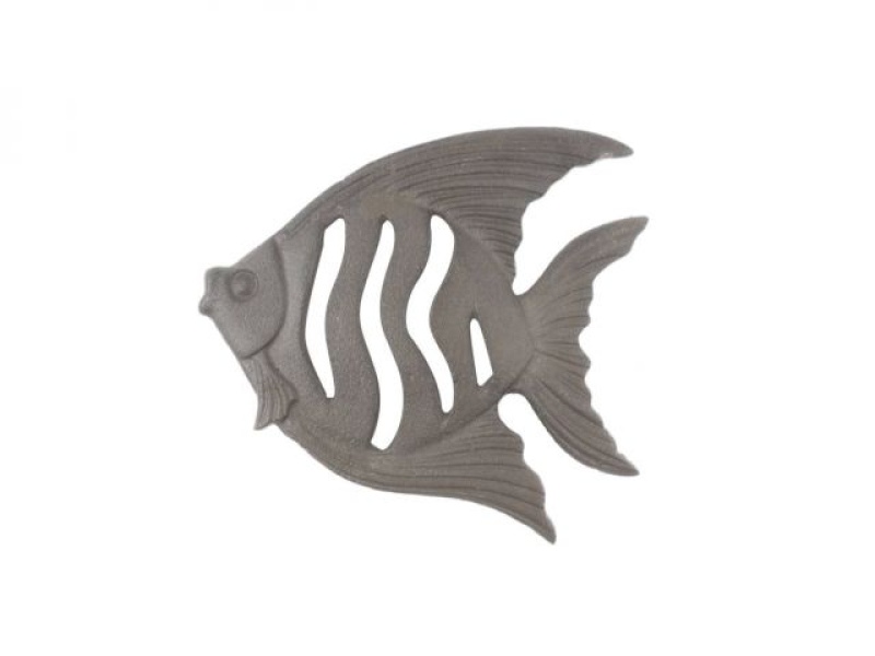 Cast Iron Angel Fish Kitchen Trivet 7"