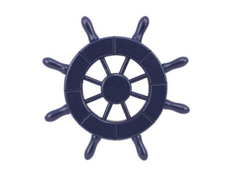 Dark Blue Decorative Ship Wheel 6"