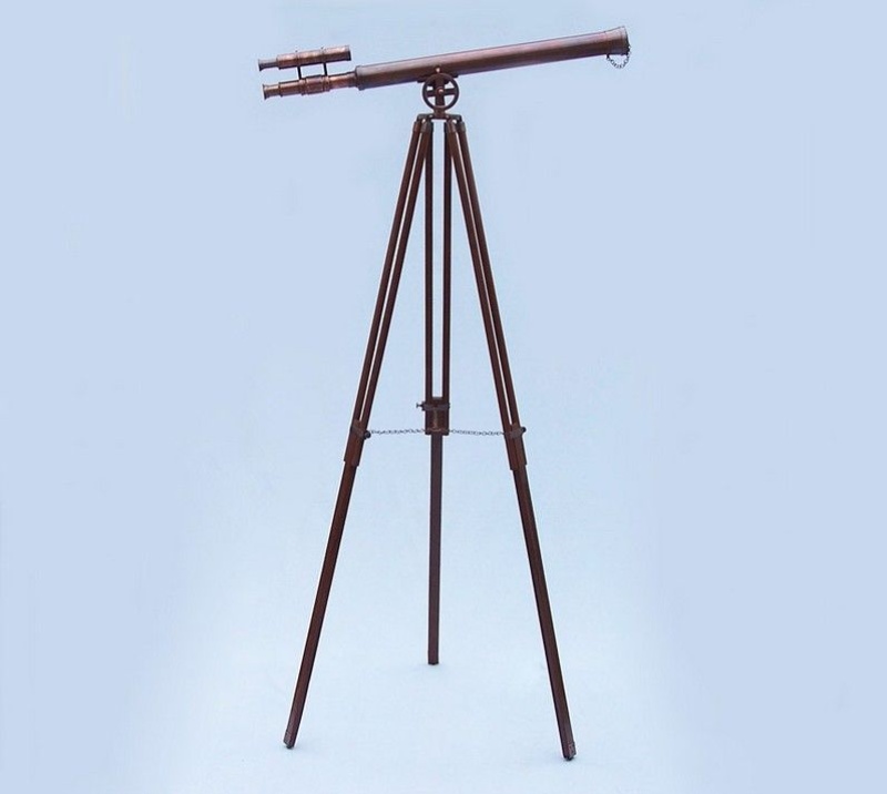 Floor Standing Antique Copper Griffith Astro Telescope 64"