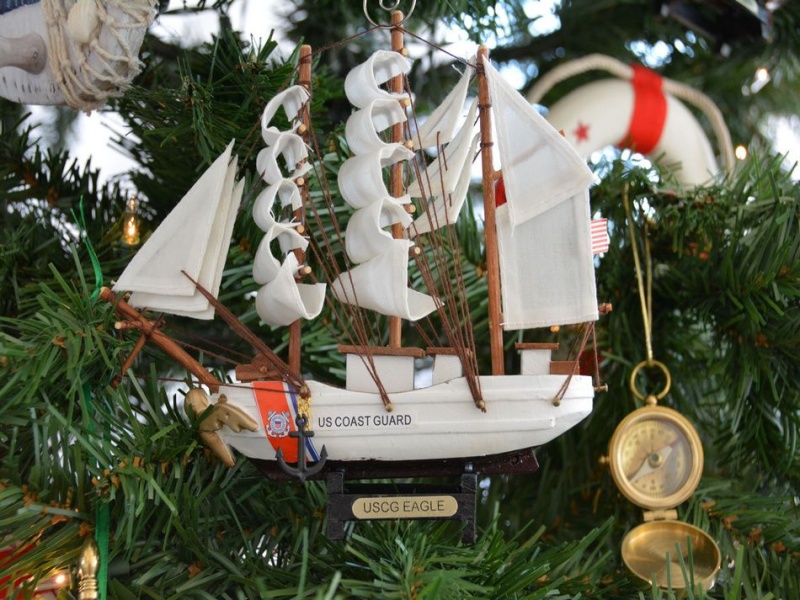 United States Coast Guard Uscg Eagle Model Ship Christmas Tree Ornament