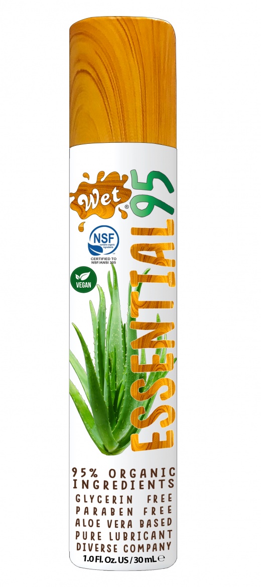 Wet Essential95 Certified 95% Organic Aloe Based Lubricant - 1 Fl. Oz