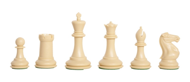 The Fischer Series Plastic Chess Pieces - 3.75" King