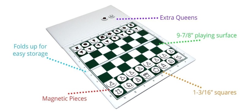 Checkbook Magnetic Travel Chess Set - 11.25" X 11.25" Board