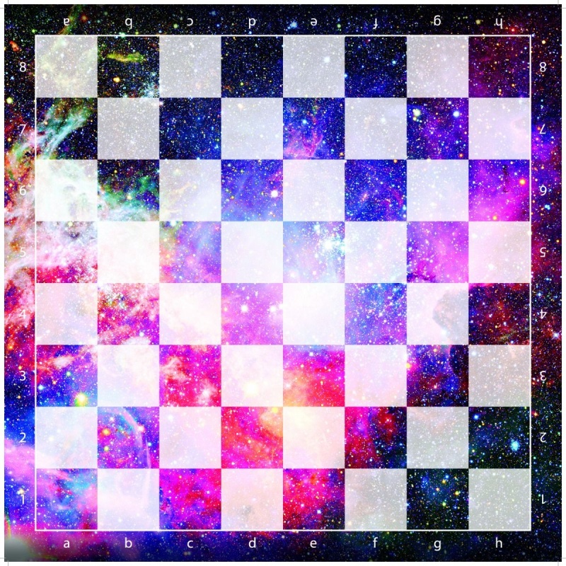 Space Nebula - Full Color Thin Mousepad Chess Board