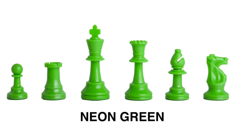 Triple Weighted Colored Regulation Plastic Chess Pieces - 3.75" King