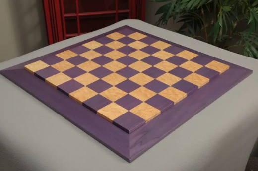 Purpleheart & Bird's Eye Maple Custom Contemporary Ii Chess Board