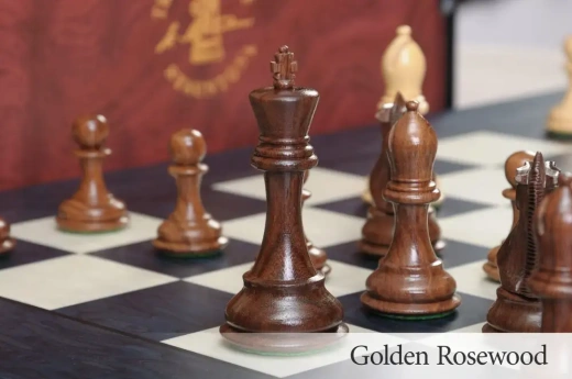 The Grandmaster Chess Set and Board Combination - Blue Gilded