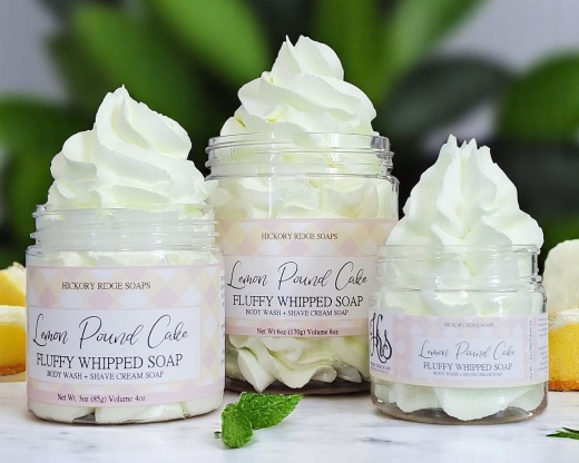 Lemon Pound Cake Whipped Soap