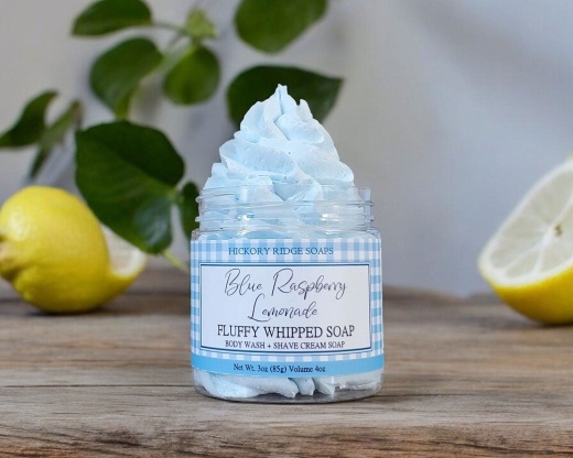 Blue Raspberry Lemonade Whipped Soap by Hickory Ridge Soap Co.