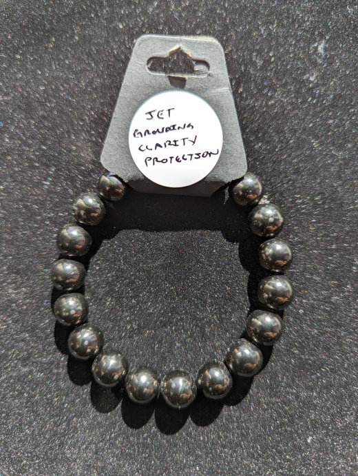 Jet Crystal Bracelet (8Mm Beads)