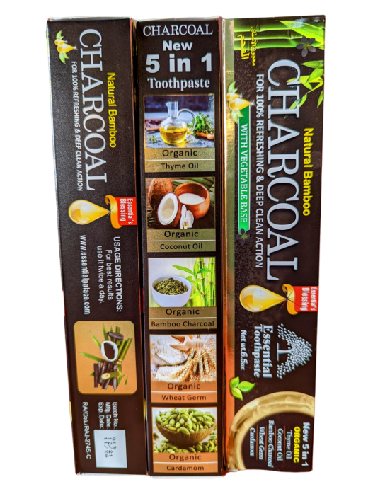 Natural Charcoal Toothpaste (6.5 Oz) - Fluoride-Free Oral Care