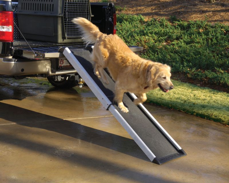 Dog Ramp - Mr Herzher Smart Dog Ramp- Extends 42 To 70" X 17" Wide - Weights 16 Lbs - Pet Ramp