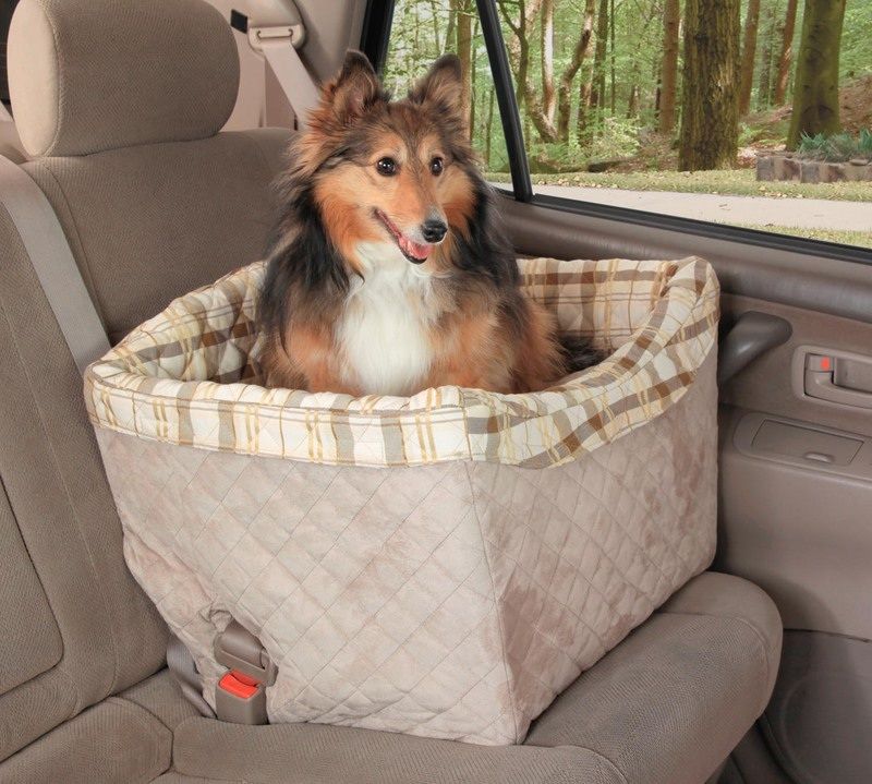 Happy Ride Jumbo Booster Seat For Dogs - Elevated Pet Bed For Cars, Trucks And Suvs - Supports Pets Up To 30 Lb