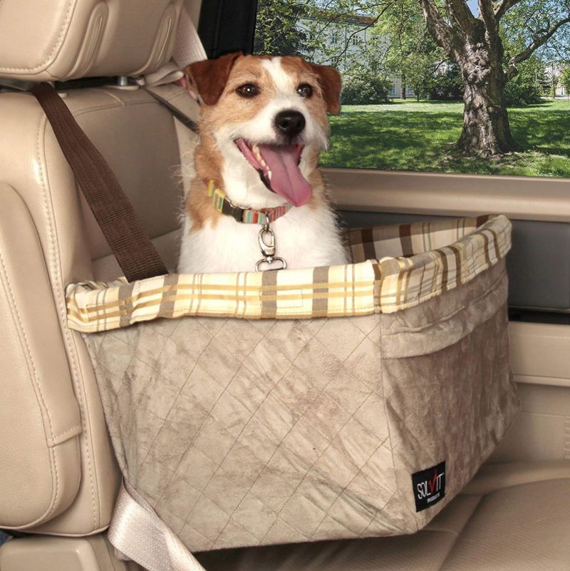 Extra Large Deluxe Pet Car Booster Seat For Pets Up To 25Lbs