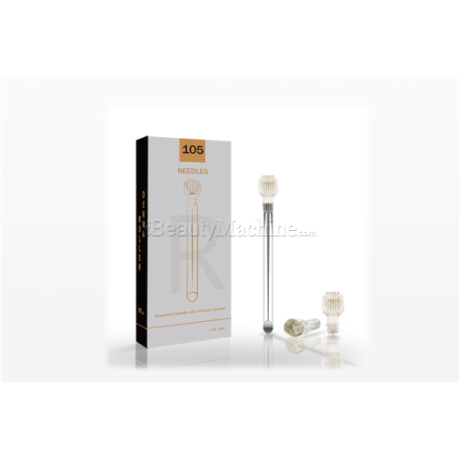 Mt 105 Eye Dermaroller | 105 Titanium Nitride Coated Needles | Exchangeable Roller Heads | 0.2Mm/0.5Mm/1.0Mm Needle Options | Aluminium Handle, 1.0Mm Roller Head -