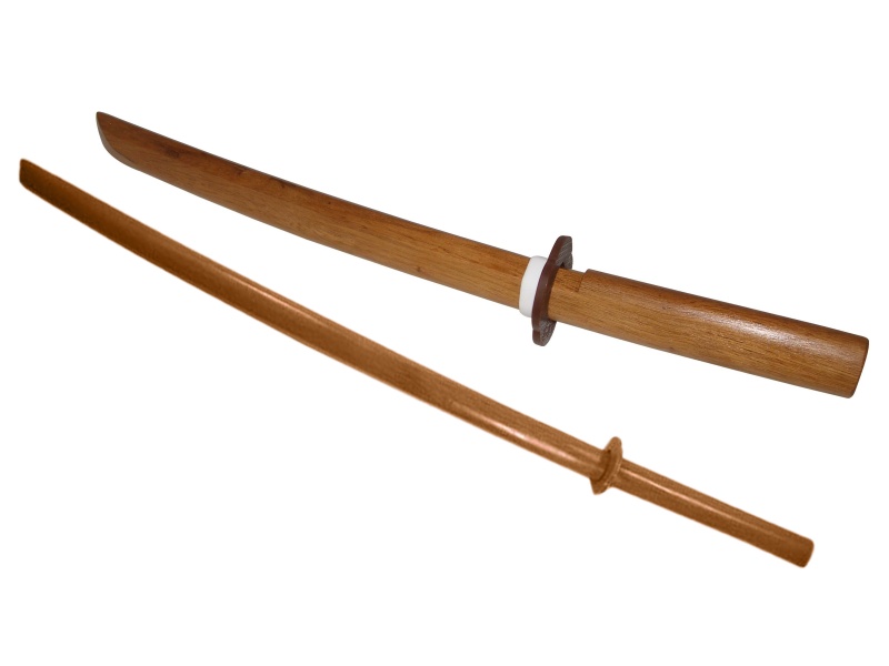 Aikido Kenjutsu Iai Japanese Samurai Oak Hardwood Sword Set Daito Shoto Bokken - Default Title