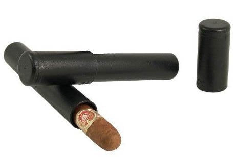 6 Reusable Airtight Adjustable Cigar Tubes & Belt Pouch Set