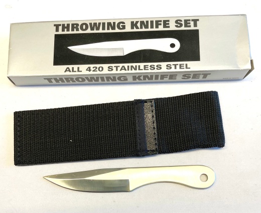 420 Stainless Steel Balanced Practice Throwing Knife + Sheath