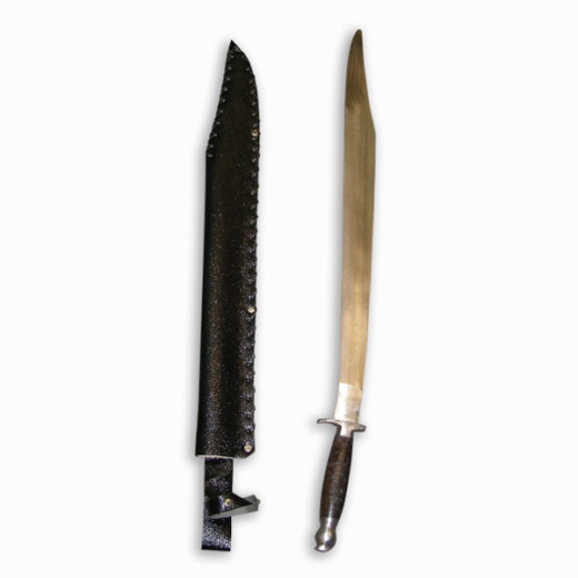 Filipino Dull Metal Practice Pinuti Training Sword With Sheath