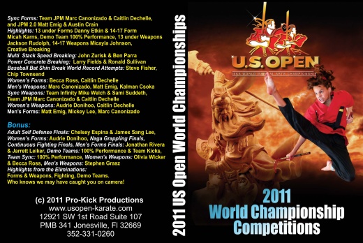 2011 Iska U.S. Open World Championships Karate Martial Arts Tournament DVD Forms