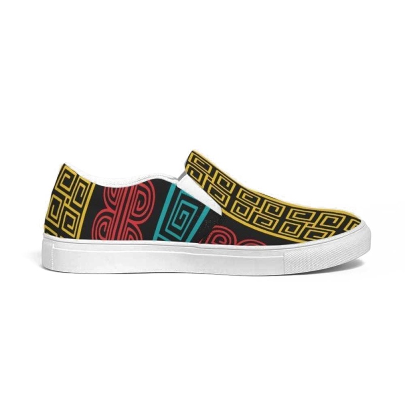 multicolor slip on sneakers
