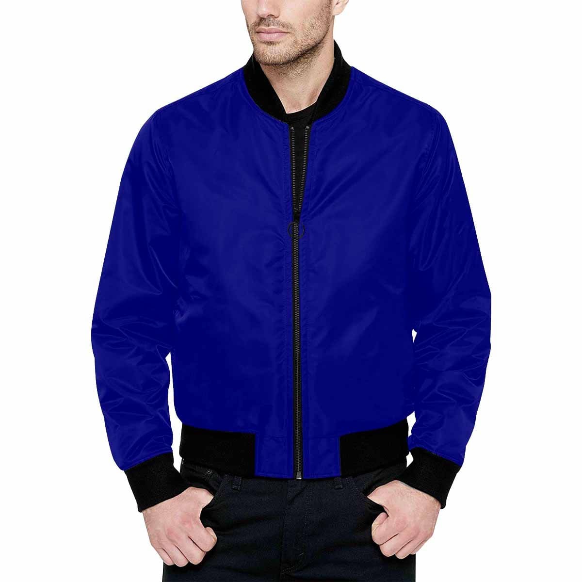 Mens Jacket, Navy Blue Bomber Jacket
